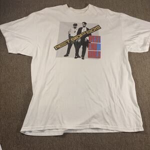 Vintage 90s Pet Shop Boys Euro T-shirt West End Girls White 2XL
